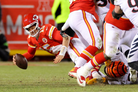 QB Patrick Mahomes goes down against the Bengals in the AFC Championship