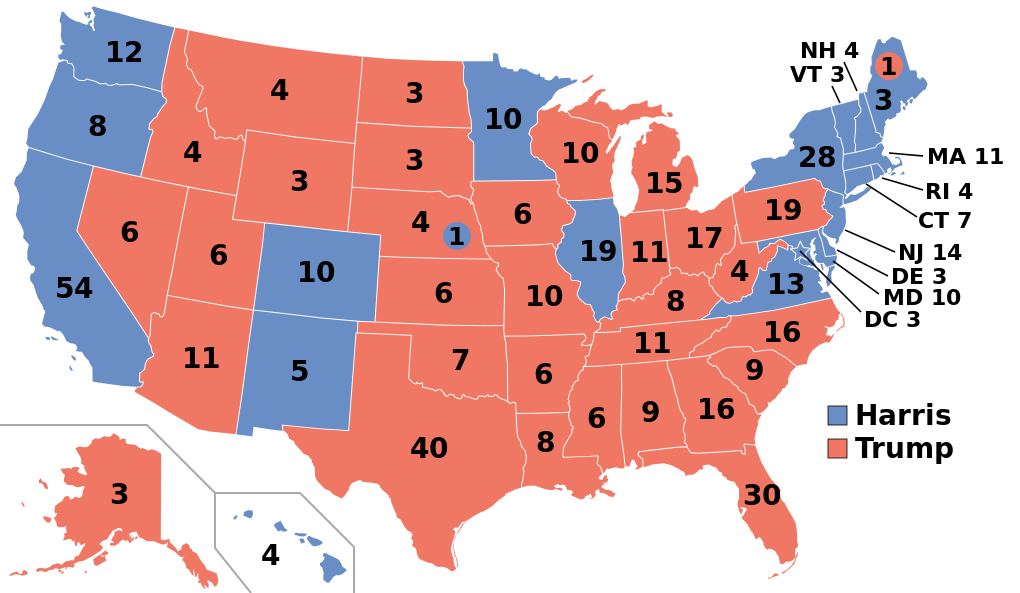 The 2024 Electoral College results