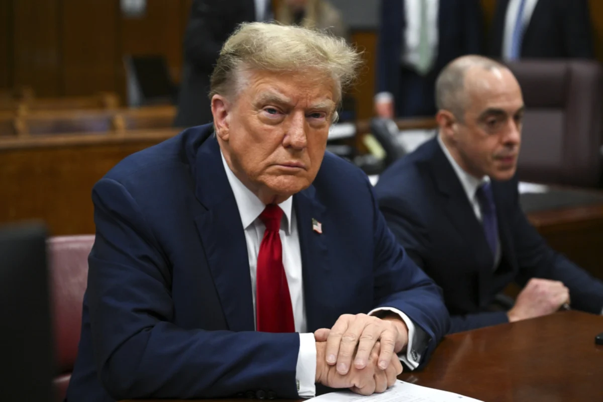 President-elect Trump at his trial in which he was charged for falsifying business records.