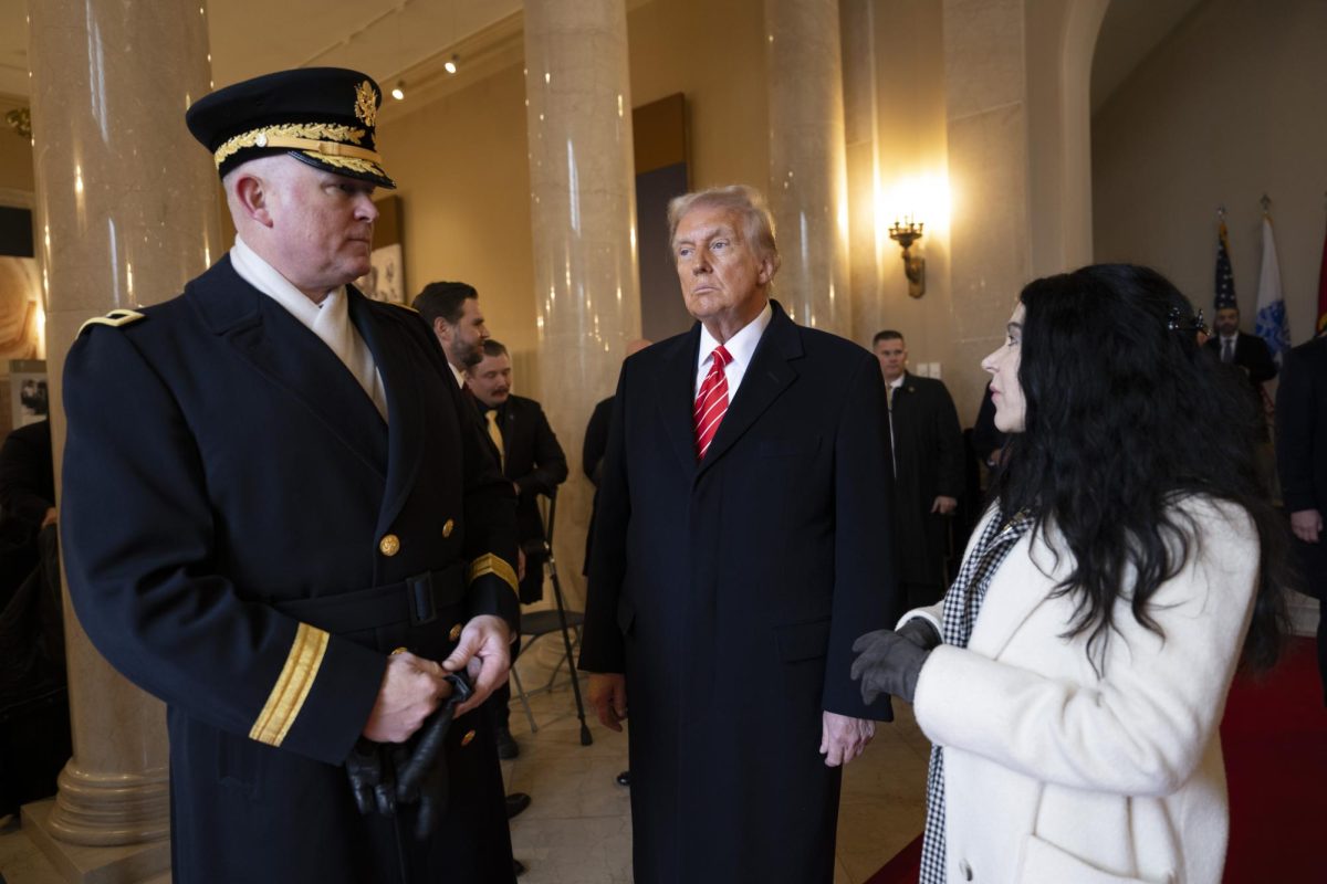 President Trump at a wreath-laying ceremony at the Tomb of the Unknown Soldier before the inauguration.