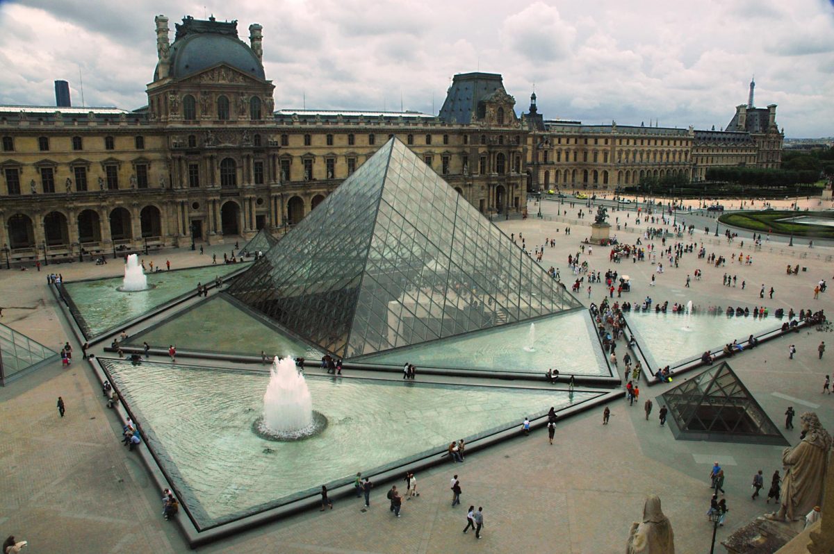 I.M. Pei's pyramid at The Louvre