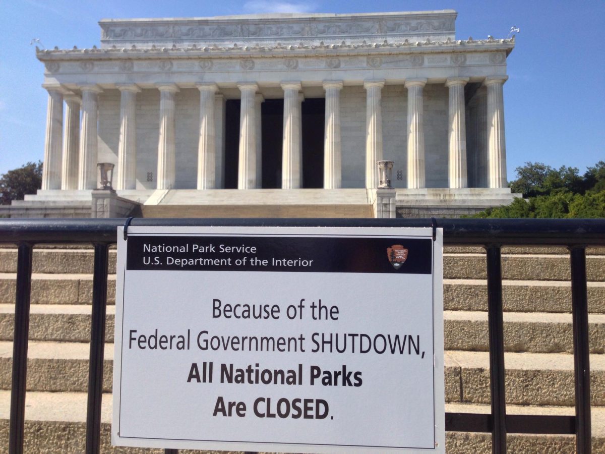 The Lincoln Memorial during a 2013 federal government shutdown