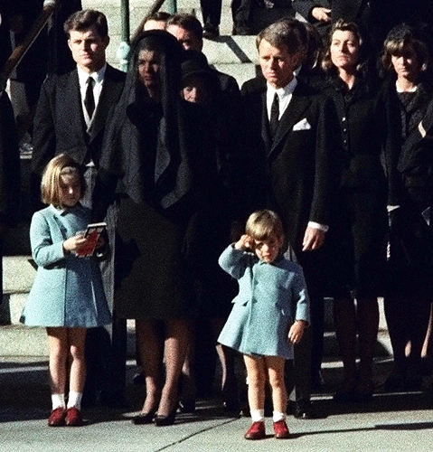 Kennedy family at former president J.F.K.'s funeral.