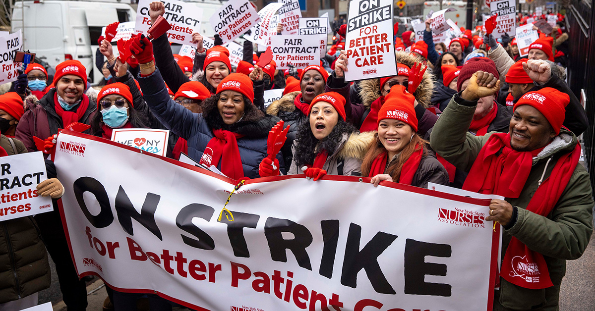 Nurses on strike