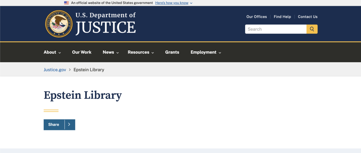 The Department of Justice "Epstein Library" which hosts all published documents surrounding Jeffrey Epstein's criminal activities.