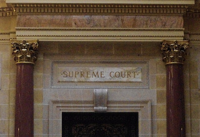The outside of the Wisconsin Supreme Court